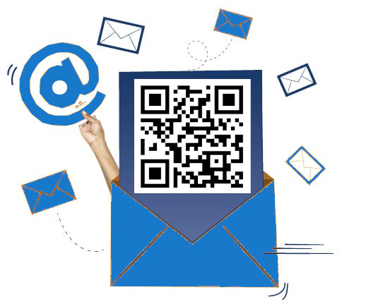 icono de un buzon/correo con codigo qr del enlace de esta web